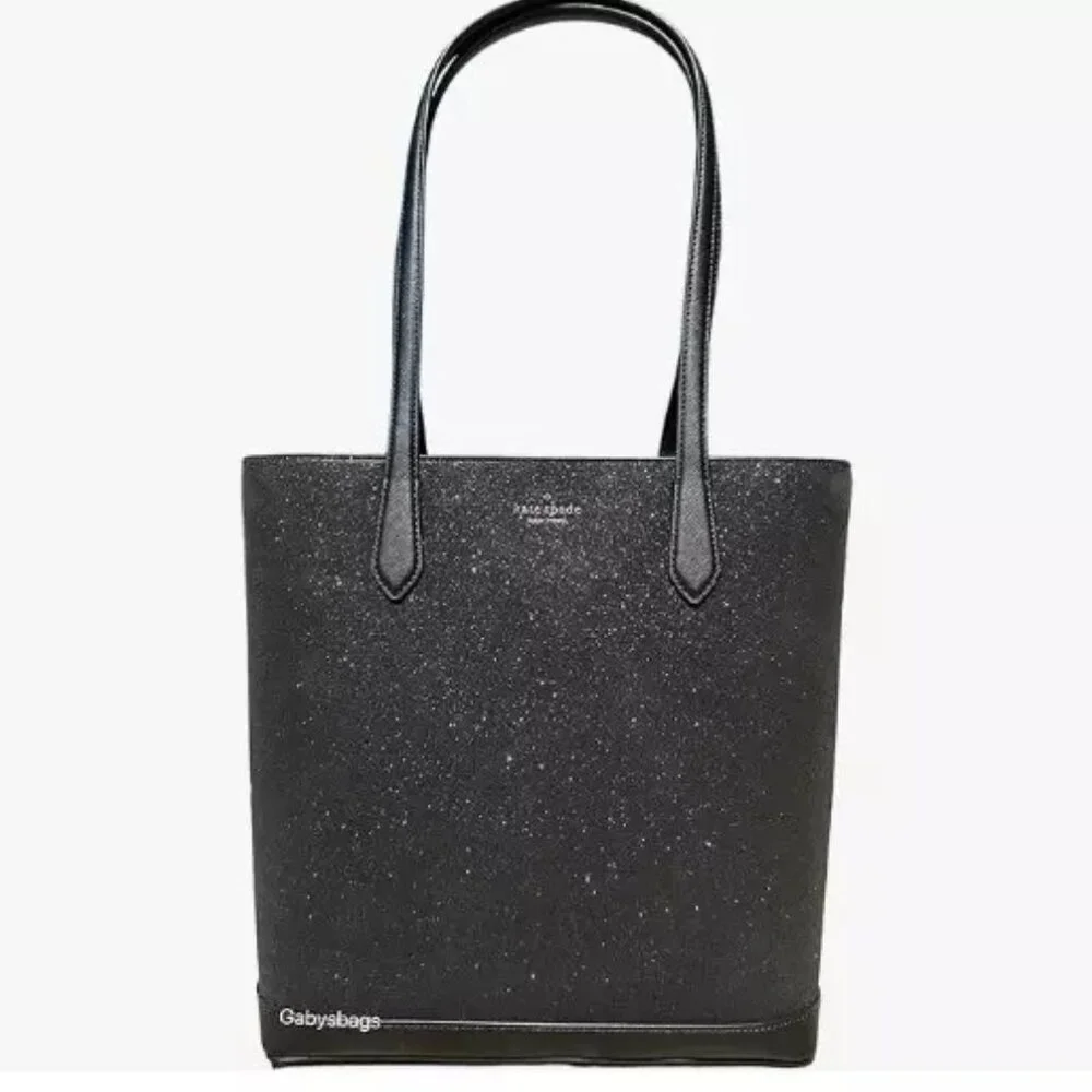 Euc Kate Spade Black Glitter Tinsel Shoulder Bag Purse